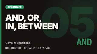 SQL AND, OR, NOT, IN & BETWEEN Operators Explained | SQL Tutorial