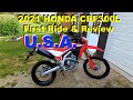 2021 Honda CRF300L First Ride and Review