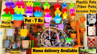 Plant pots with price | Plastic pots, Ceramic pots, Hanging basket | Home Delivery Available