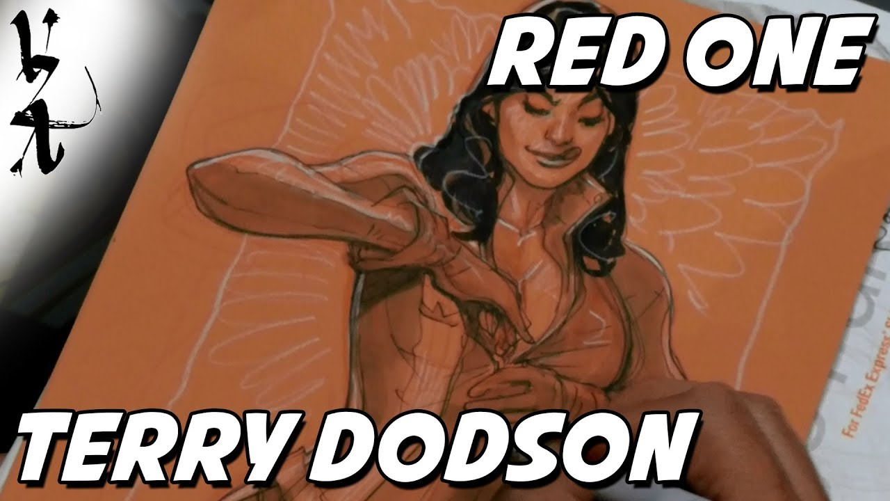 Terry Dodson drawing Red One