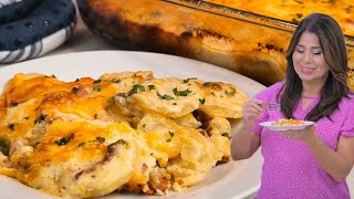 SOUTHWEST SCALLOPED POTATOES WITH DICED HAM & HATCH GREEN CHILE: Creamy, Cheesy and So Delicious