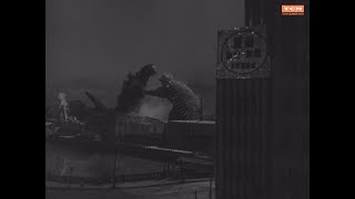 Godzilla Raids Again ('55): Enter Anguirus clip - classic Japanese monster movie scenes