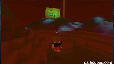 Red planet map designed in Magicavoxel for Particubes