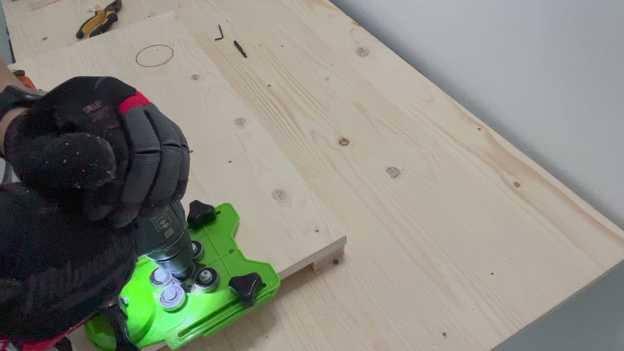 Drilling Hole with Hole Saw Guide Plate YouTube