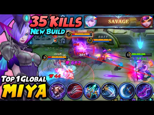 35 KILLS + SAVAGE!! Miya New Build (PLEASE TRY) | Build Top 1 Global Miya class=