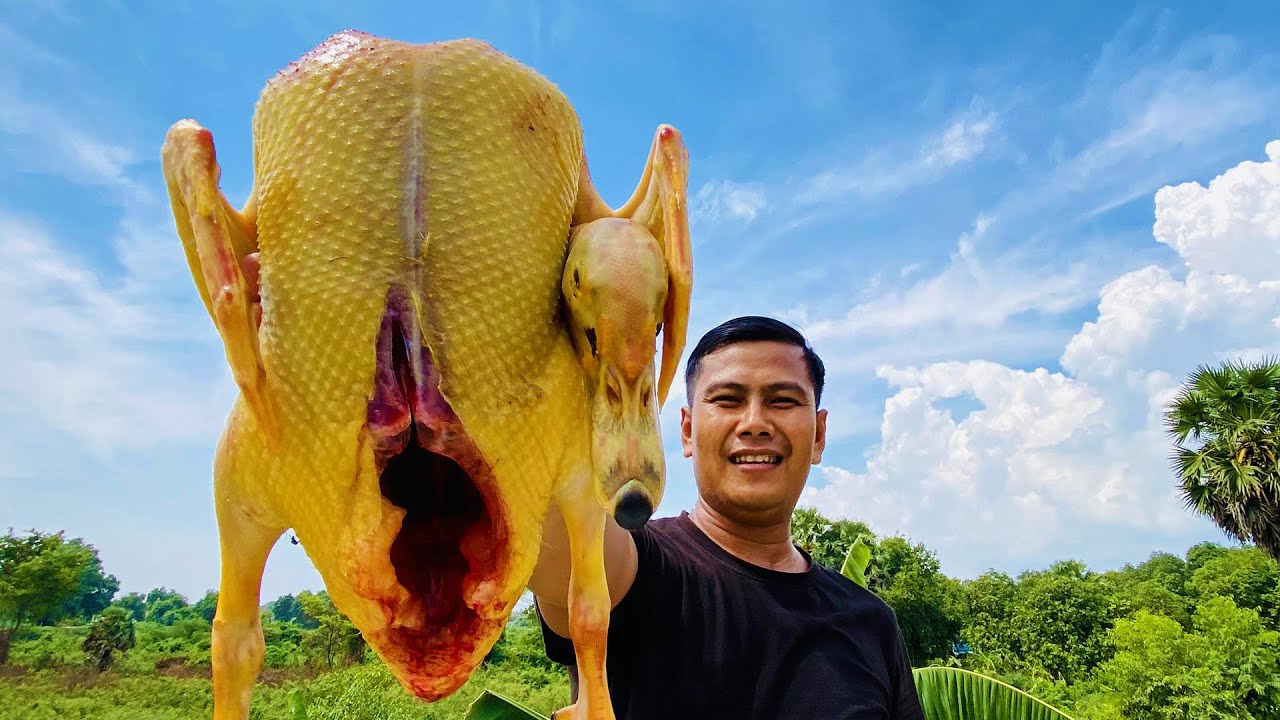 Unique Duck Recipe That's Awesome ! Countryside Chef Cooking - Cambodian Food Cooking
