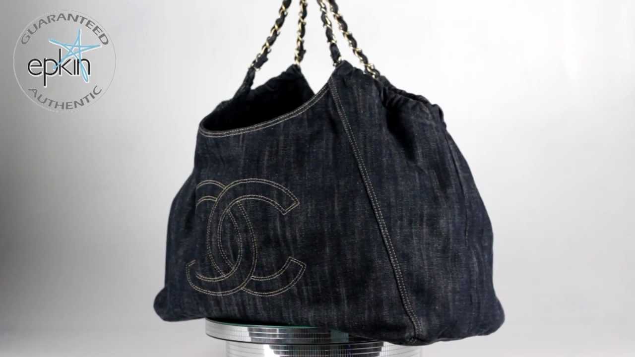 Chanel Denim Coco Cabas Tote handbag bag