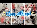 TWO DAY MESSY HOME CLEAN WITH ME//TAKING DOWN DECORATIONS//SIMPLY KAYLE