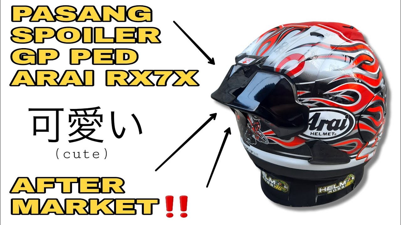 Cara pasang spoiler GP PAD ARAI RX7X 
