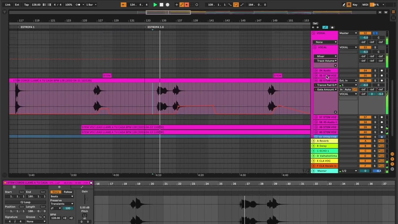 A todo esto - Pedro Lambert Remix (Adentro del proyecto en Ableton)