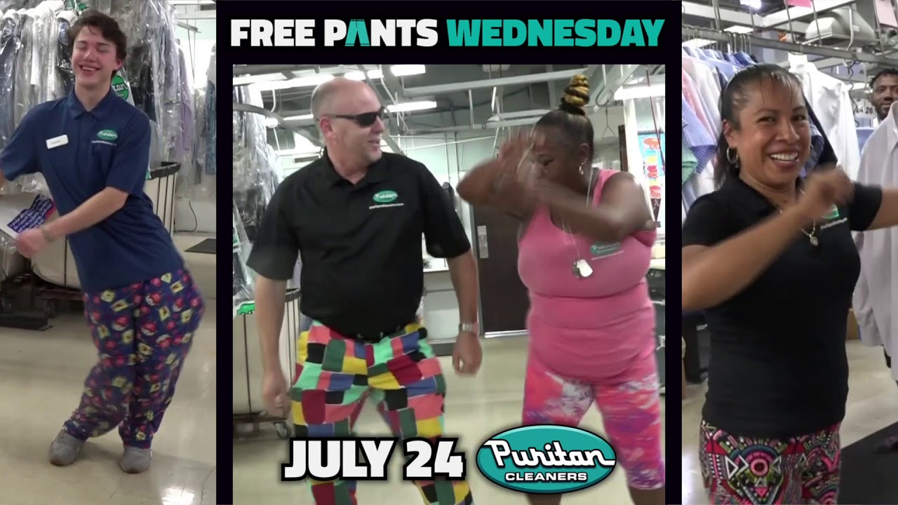 Puritan Cleaners Free Pants Wednesday 2019 - Dance Party