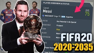 I RE-SIMULATED LIONEL MESSI ENTIRE CAREER IN FIFA 20 (2020-2035) - Career Mode