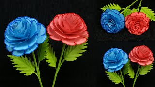 How to make simple paper flowers, diy paper flower making, craft flower, flower for decoration