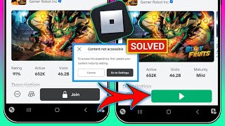 How To Fix Roblox Blox Fruits Content Not Accessible Problem _ Roblox Error