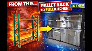 I Built a Stainless Steel Pallet Rack Kitchen… Designed by ChatGPT!