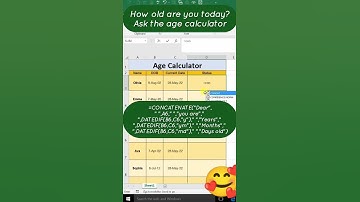 Datedif() formula to calculate age in Excel 🔥