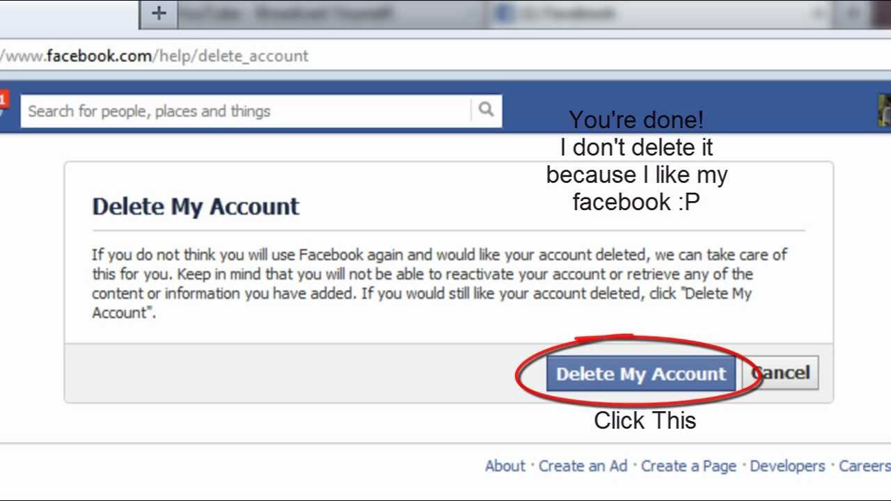 In this video I show you how to delete your Facebook account.Link: http://w...