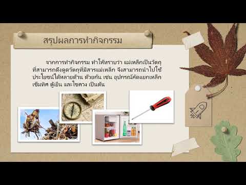 สรุปผลการทำกิจกรรม วีดิทัศน์ เรื่อง ประโยชน์ของแม่เหล็ก รายวิชาวิทยาศาสตร์ ชั้นประถมศึกษาปีที่ 3