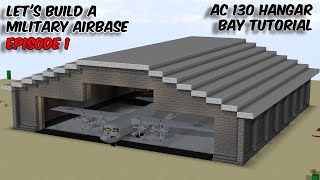 Let's Build a Military Airbase - Ep. 1 - AC 130 Hangar || Minecraft Airplane Hangar Tutorial