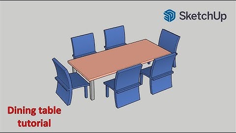Sketchup Tutorial: How to make a Dining table ? || By Vijay