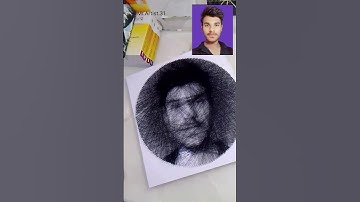 string art portrait // Make sketch with thread //#art #stringart#portrait#painting@Mr.artist.31