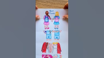 DiY Folding Card 🩵 Share with your BFF #art #artwork #paint #draw #drawing #bff #friends #diy