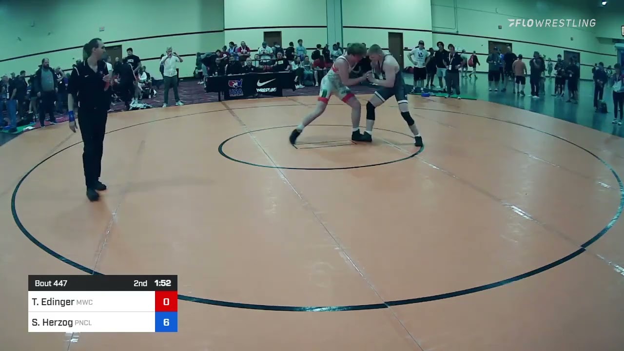 92 Lbs Semifinal - Thomas Edinger, MWC Wrestling Academy Vs Soren Herzog, Pinnacle Wrestling Club