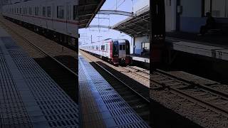 名鉄2200系特急　尾張横須賀駅到着と発車