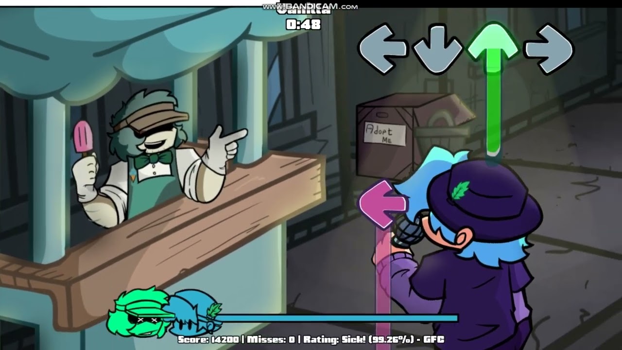 Vanilla Song In Ice Em Out Struggle (Mint-Side Garcello) FNF Mod