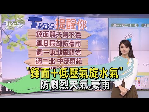 「鋒面+低壓氣旋水氣」 防劇烈天氣.豪雨｜早安氣象｜TVBS新聞 20240602@TVBSNEWS02