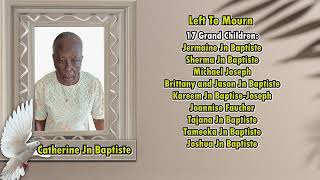 Death Bulletin for the late Catherine Jn Baptiste