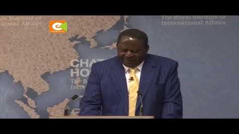 Odinga returns after public lecture in London