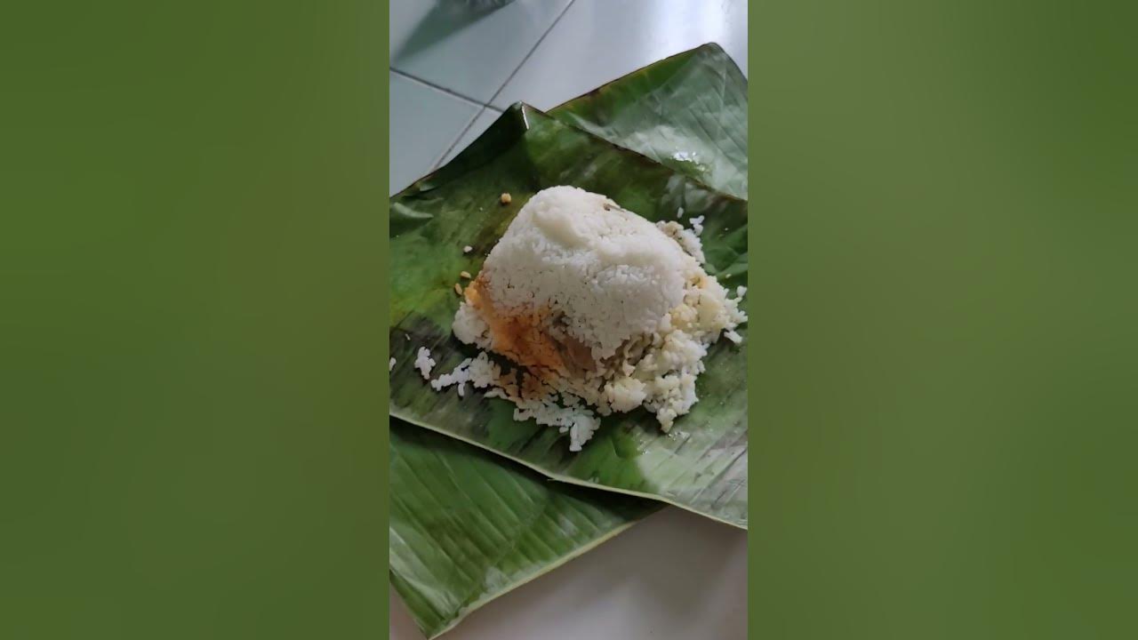 Nasi bungkus pakai daun pisang #foodlover #food
