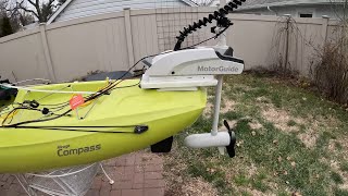 Motorguide Xi3 kayak trolling motor with pinpoint GPS (spot lock) STERN MOUNTED!?  Install and Test