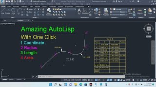 How to display coordinate radius length area with AutoLisp.