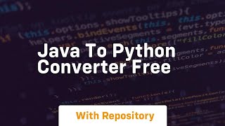 java to python converter free