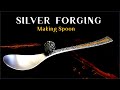 Making "Silver Spoon" - Forging / Texture Hammer, Pure goldfoil