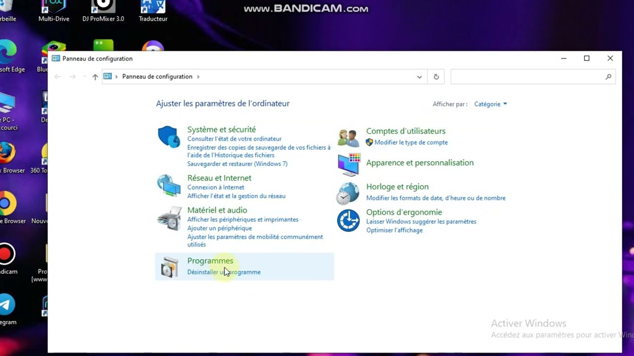 désinstallation d'un programme