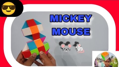 Mickey mouse 🐭 in (snake cube) #video