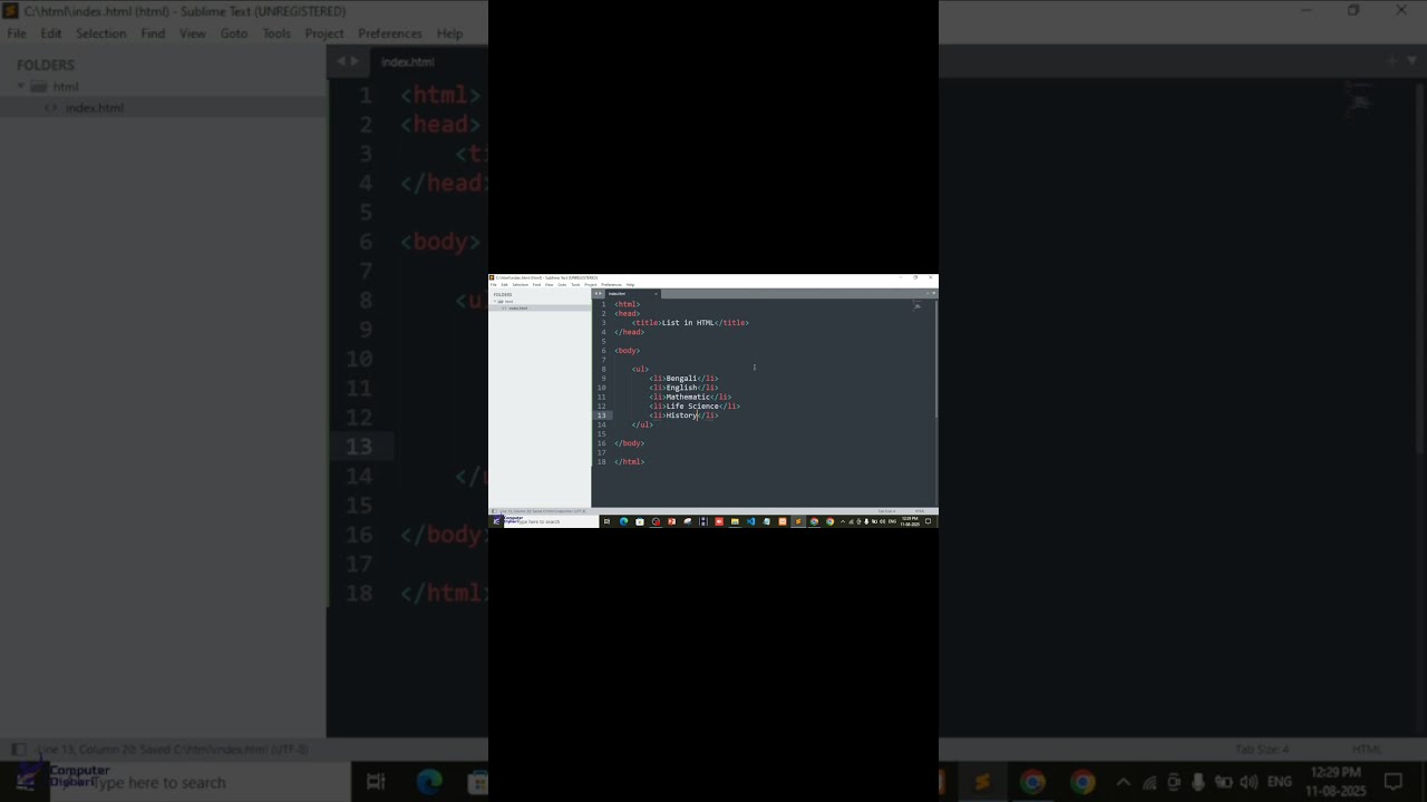 Unordered List And Ordered In Html HTML Tutorial For Beginners Shorts Unorderedlist