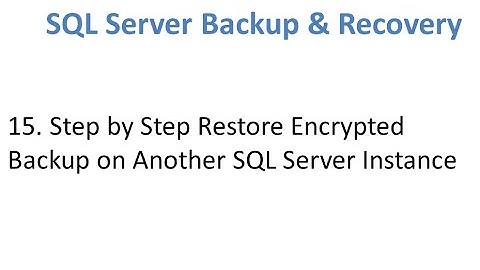 Step by Step Restore Encrypted Backup on Other SQL Server in HINDI Day 07 #ibharatsoftware