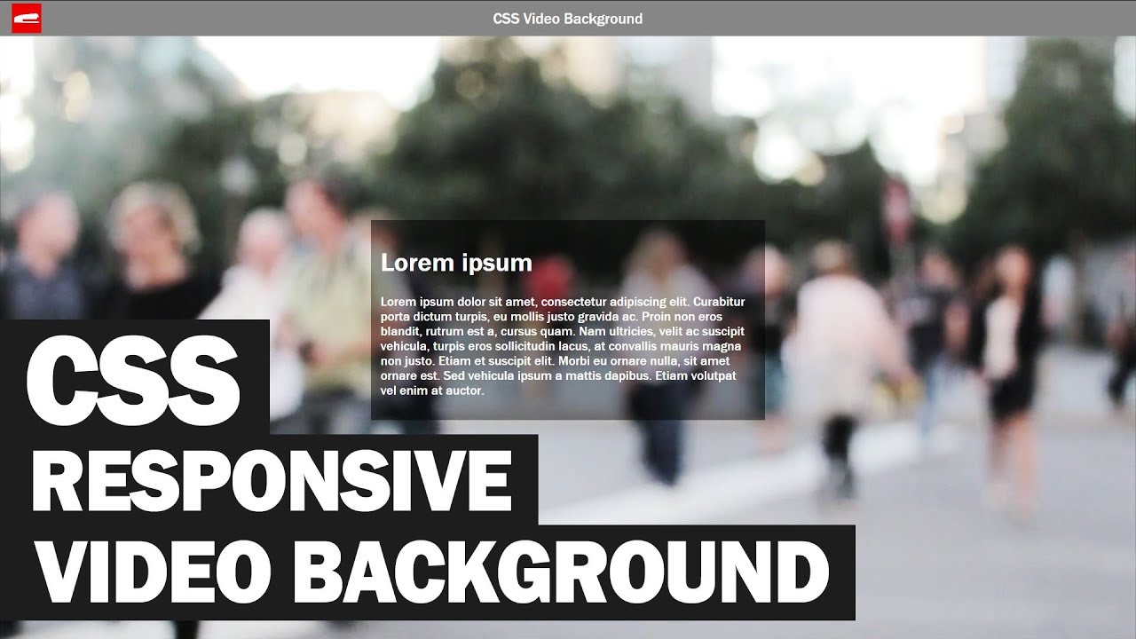 Responsive design Background video css responsive tutorial for websites