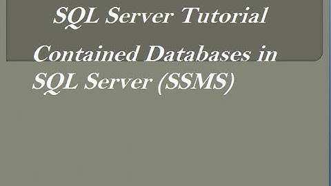 Contained Databases in SQL Server