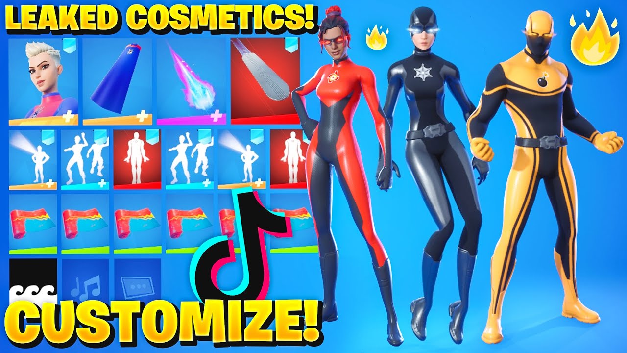 ALL NEW LEAKED COSMETICS! *CUSTOMIZABLE SKINS* (Tik Tok Dance, Dynamo Dancer, Phantasmic Pulse)