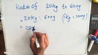 Find The Ratio Of 20Kg To 600G Find The Ratio Of The Following Hindi