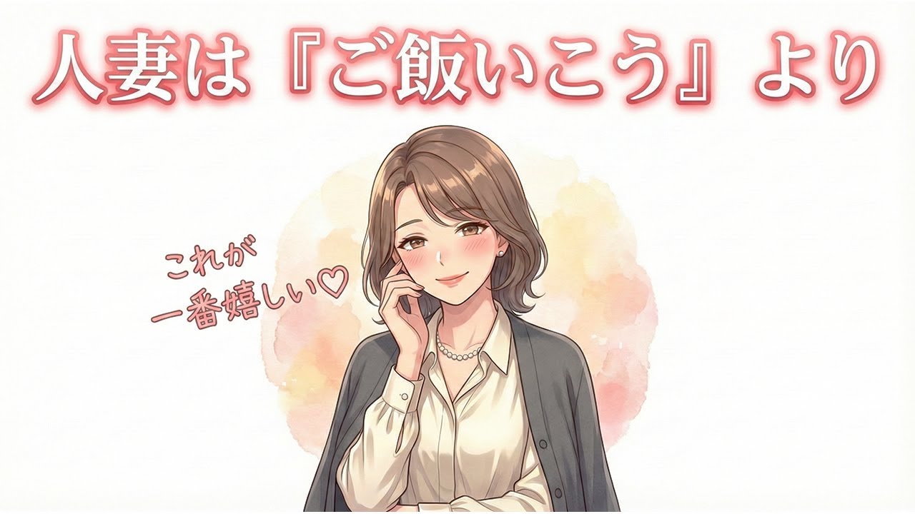 【９割が知らない…】ご飯いこう、飲みいこうよりも人妻が喜ぶ誘われた方７選