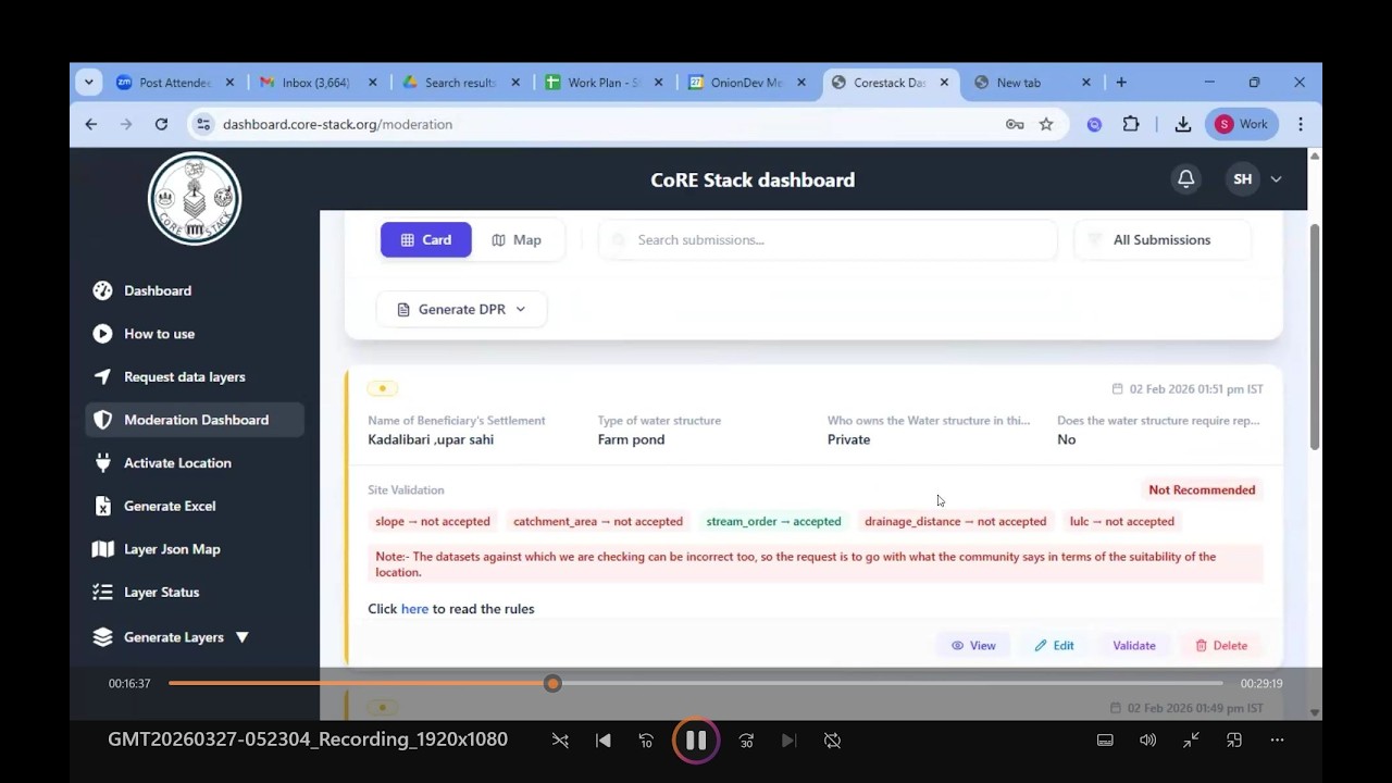 CoRE stack CoP, session 07: Data moderation dashboard and automated ...