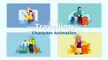 Flat Character Motion Graphic Animation | After Effects Templates | Travelling Animated Scene Pack