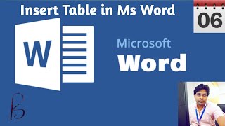 How to Insert Table and Draw table in Ms Word