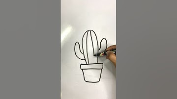Cactus drawing #kidsdrawing #cactus #cactusdrawing #easyart
